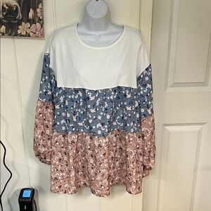 Floral Patchwork Women's Top